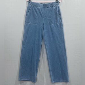 Denim & Co Stretch Denim Wide Leg Pant, Size Small